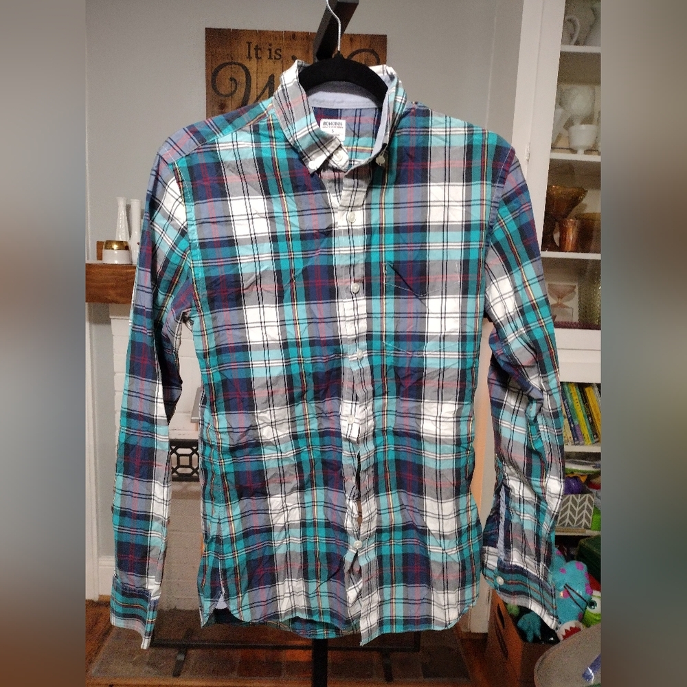 Bonobos blue plaid shirt